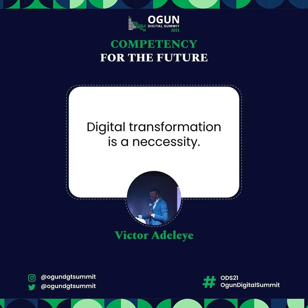 ODS live quotation card featuring Victor Adeleye with a portrait and white speech panel